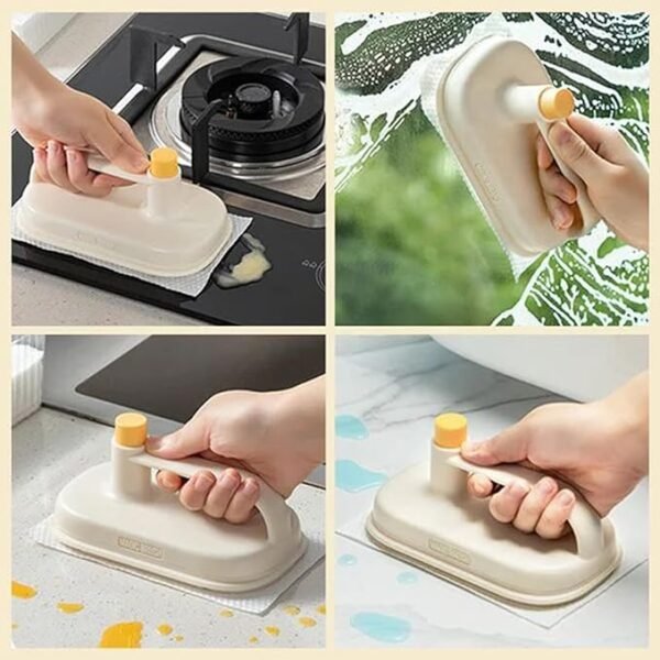 Replaceable Magic Brush with 50 Disposable Cleaning Microfiber Cloth Paper (50 Disposable Wipes) (with box)